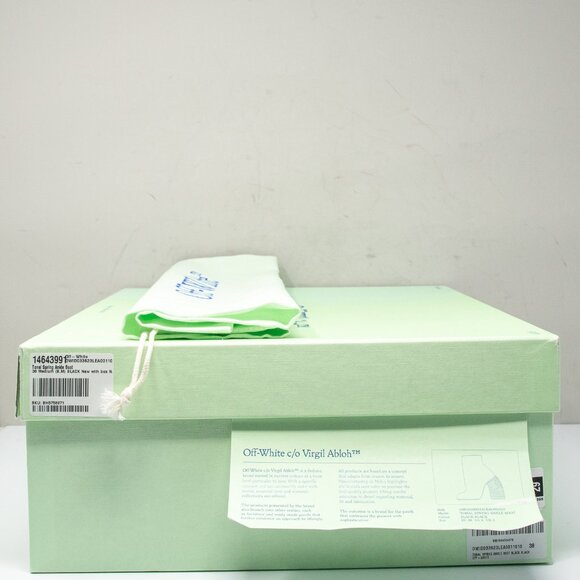 Off-White Tonal Spring 110mm Black Leather Boots, Size 38 EU (8 US) - Picture 7 of 7